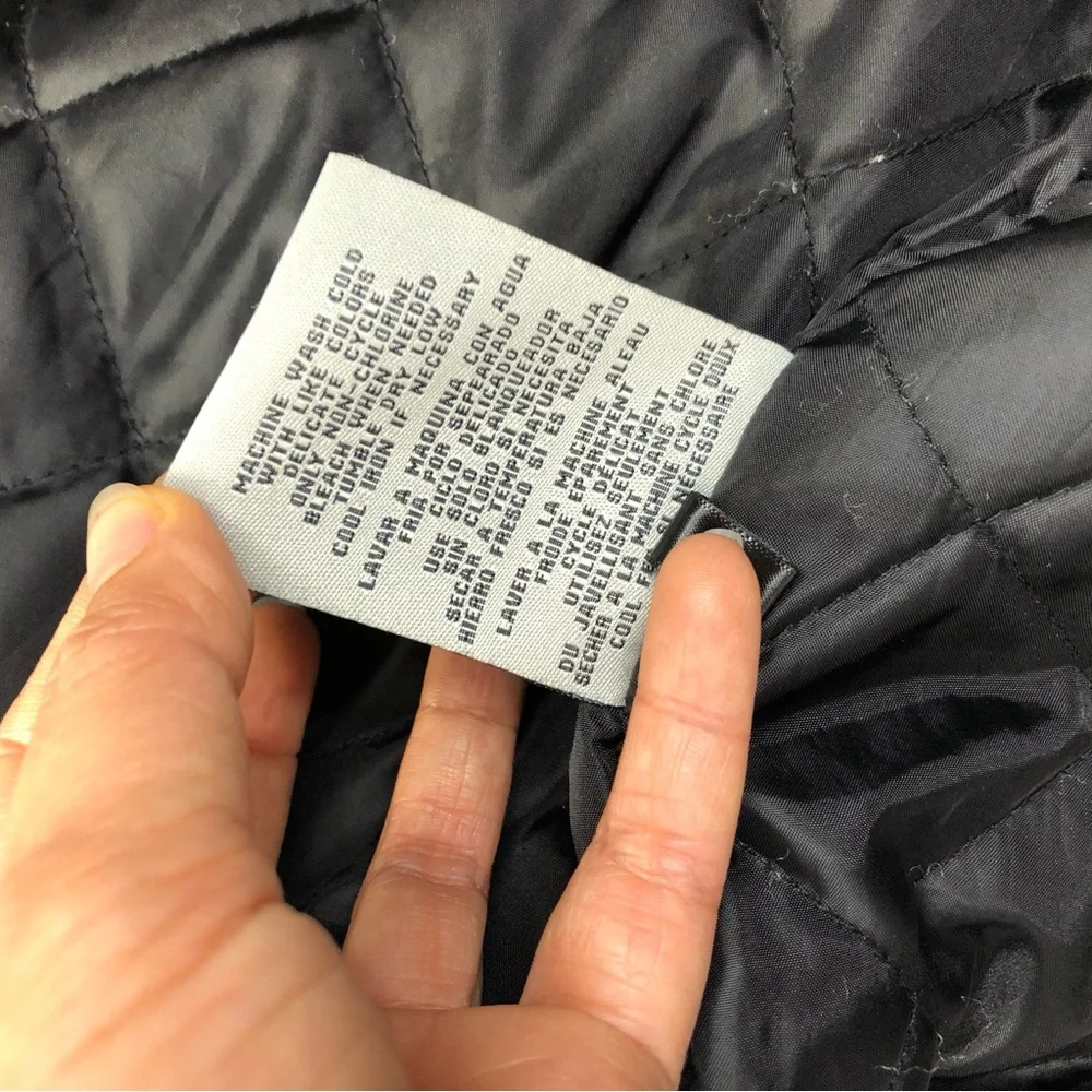 Levis Bomber Jacket Hoodie Mens Sz S Black Softshell Full Zip Hooded Quilt Lined